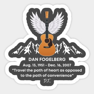 Dan Fogelberg Music Tribute Remembrance Sticker